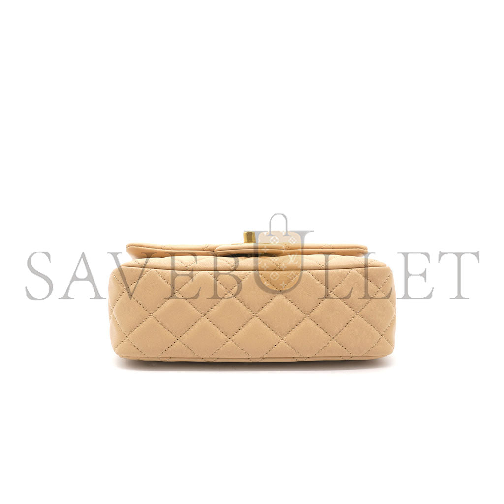 シャネル マスター ラージ ミニ ラムスキン フラップバッグ (20×13×7cm)