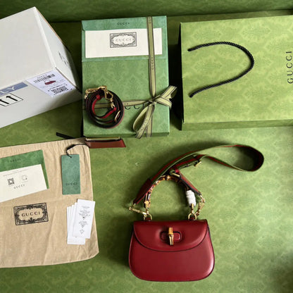 グッチ バンブー 1947 スモール トップハンドルバッグ