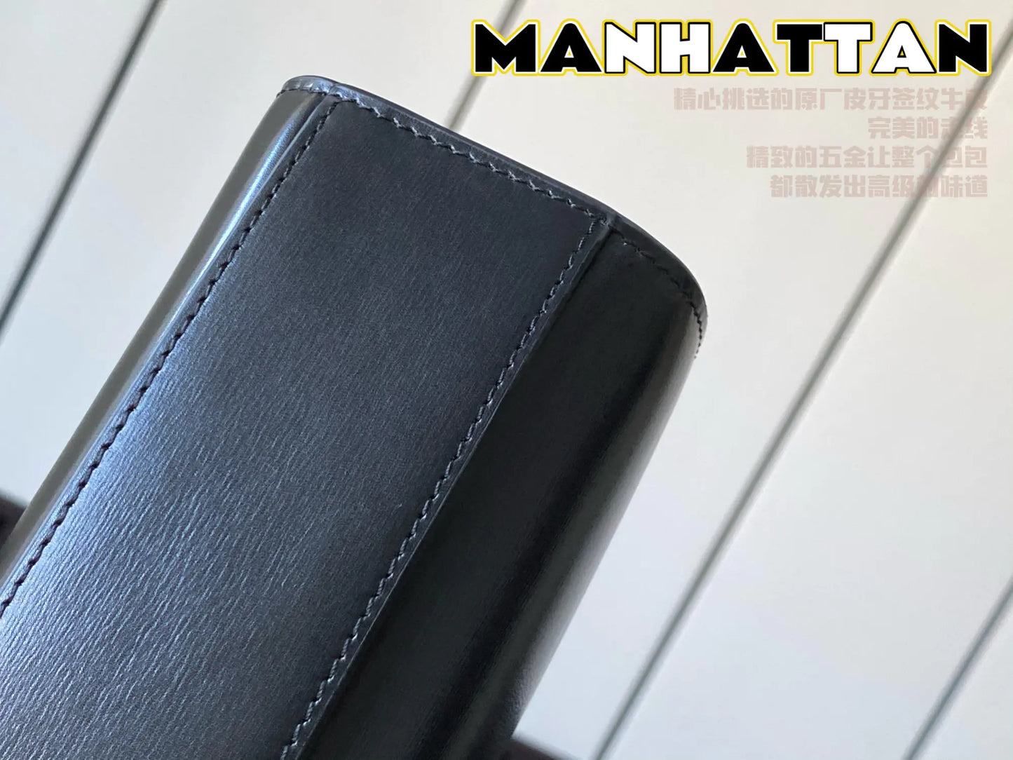 マンハッタン キャンバス＆レザー ショルダーバッグ