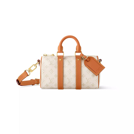 キーポル バンドリエール 25 ブラウン モノグラム ヘリテージ キャンバス M15076 – LW417