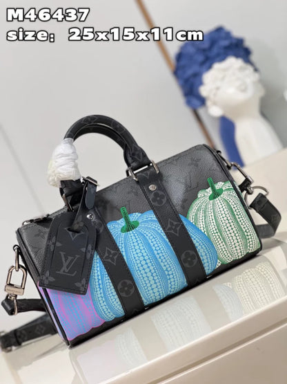 X 草間彌生 キーポル 25 バッグ モノグラム エクリプス キャンバス M46437 – LW248