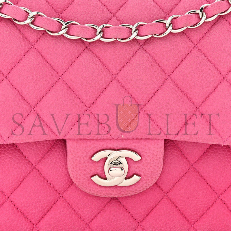 シャネル イリデッセント キャビア キルティング ミディアム ダブルフラップ 1436314 (25*15*6cm)