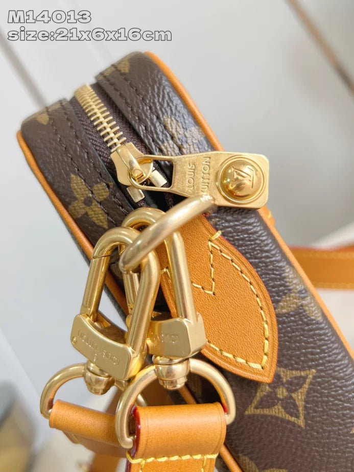 AMAZONE クロスボディバッグ ブラウン モノグラム キャンバス M14014 – LW282