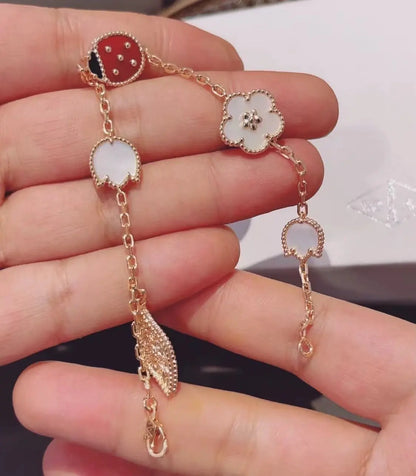 ヴァン クリーフ＆アーペル 四つ葉のクローバー てんとう虫ブレスレット