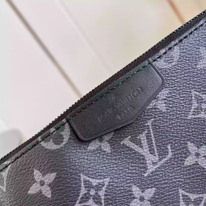 XL ブラック モノグラム エクリプス キャンバス アクセサリーポーチ M11741 – LW445