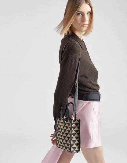 PRADA シンボル エンブロイダリージャカード ミニバッグ