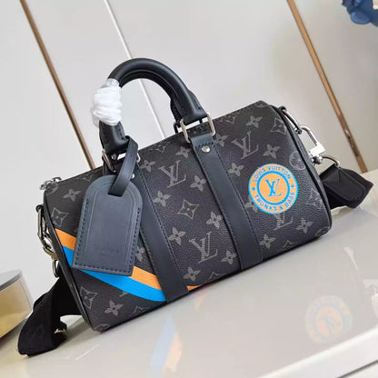 キーポル バンドリエール 25 ブラック モノグラム エクリプス P01942 – LW264