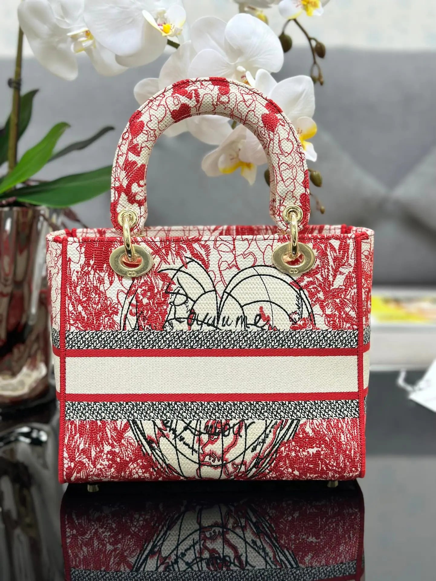 クリスチャン ディオール ミディアム レディ D ライト バッグ