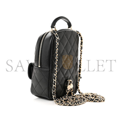 シャネル マスター キャビア キルティング CC ミニ クラシック バックパック AP3753 (18*13*9cm)