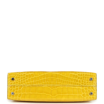 エルメス ケリー・セリエ 20 ミモザ シャイニーアリゲーター パラジウム金具