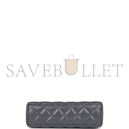 シャネル グレー キルティングカーフスキン ミニ ケリー ブラッシュドゴールド金具 AS4416 (19*13*7cm)