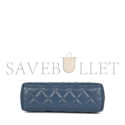 シャネル マスターケリー ショッパー ブルー シャイニーカーフスキン ブラッシュドゴールド金具 AS4416 (19*13*7cm)