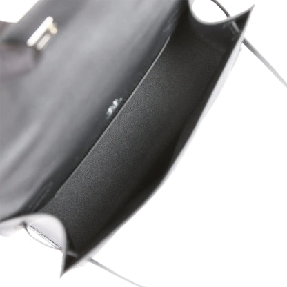 エルメス ケリー ポシェット ブラック スイフト パラジウム金具