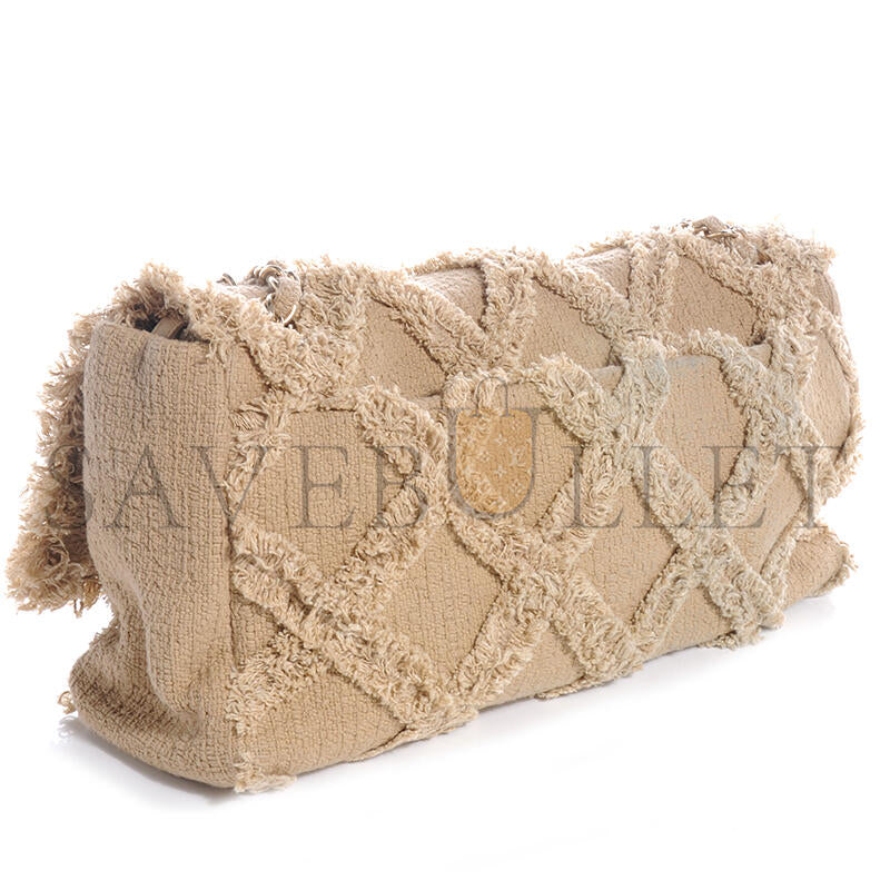 シャネル マスターツイード ネイチャーフラップ ダークベージュ (36×20×9cm)