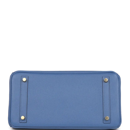 エルメス バーキン 30 ブルー ブライトン エプソン ゴールド金具