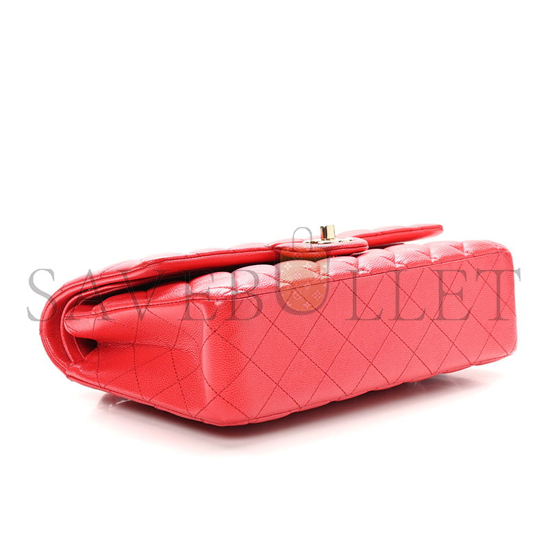 シャネル キャビア キルティング ミディアム ダブルフラップ 1629268 (25*15*6cm)