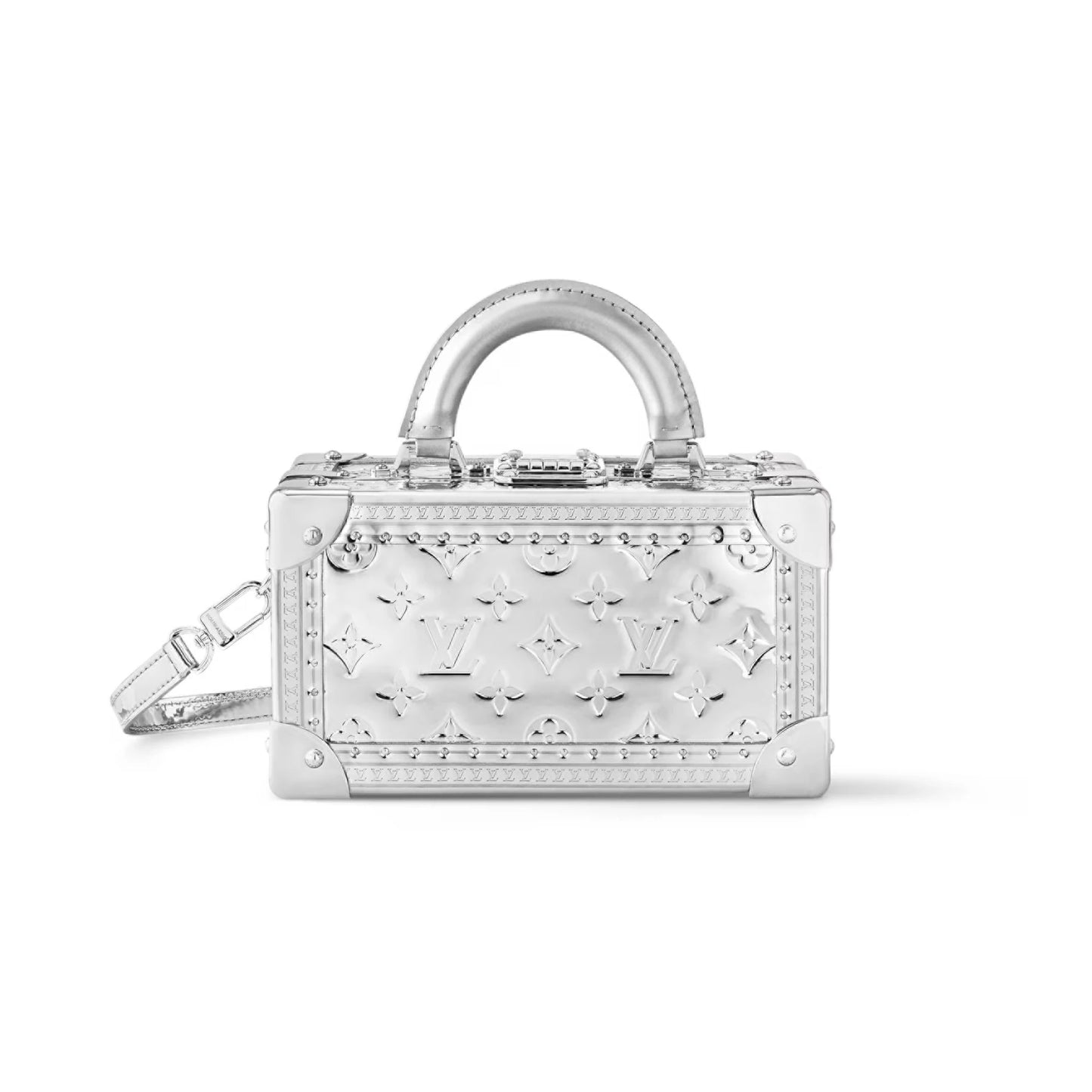 TRESOR ハンドケース シルバー モノグラム キャンバス M12797 – LW289