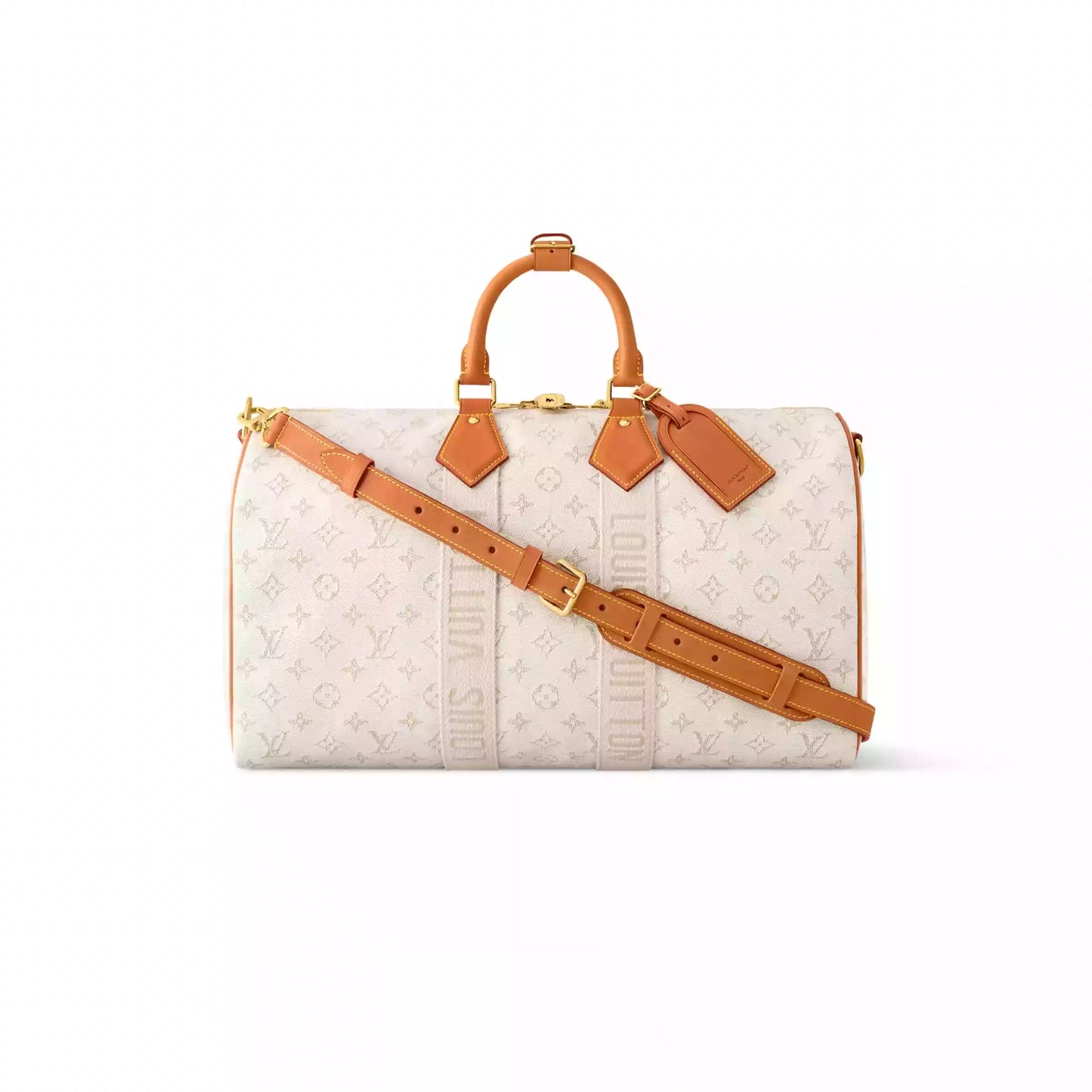 キーポル バンドリエール 45 バッグ オフホワイト モノグラム ヘリテージ キャンバス M14838 – LW353