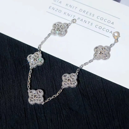 ヴァン クリーフ＆アーペル 四つ葉のクローバー フルダイヤモンド ブレスレット