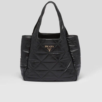 ★PRADA直営店★トップステッチ ラージ レザー トートバッグ