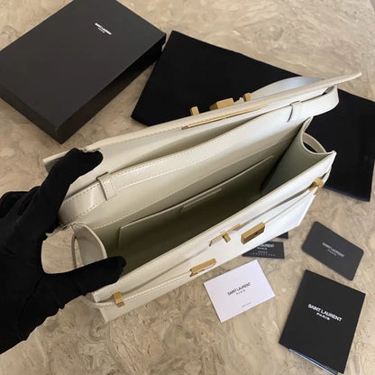 マンハッタン ミディアム ショッピングバッグ（箱入り）サンローラン レザー