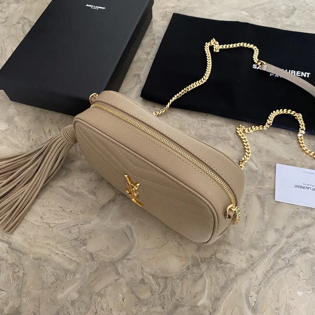 YSL ミニ ルー キルティングレザー カメラバッグ