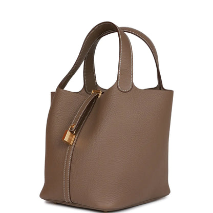 エルメス ピコタンロック22 エトゥープ クレマンス ゴールド金具