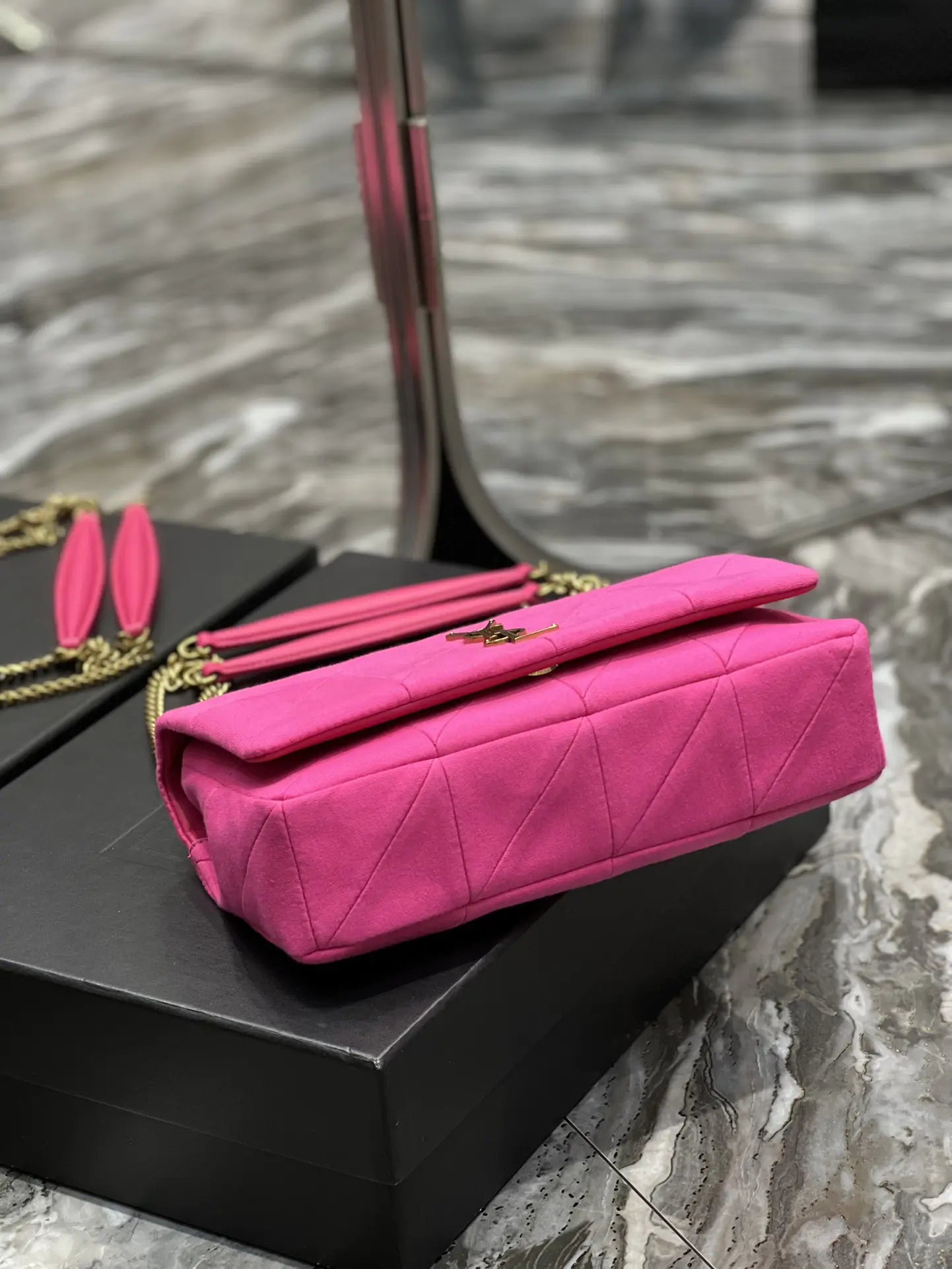 ジェイミー ミディアム チェーンバッグ カー リヴ ゴーシュ ラムスキン＆スエード