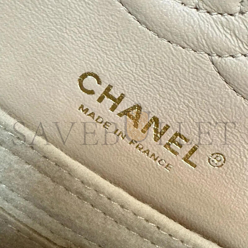 シャネル キャビア キルティング ミディアム ダブルフラップ 1507170 (25.5×15.5×6.5cm)