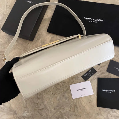 マンハッタン ミディアム ショッピングバッグ（箱入り）サンローラン レザー