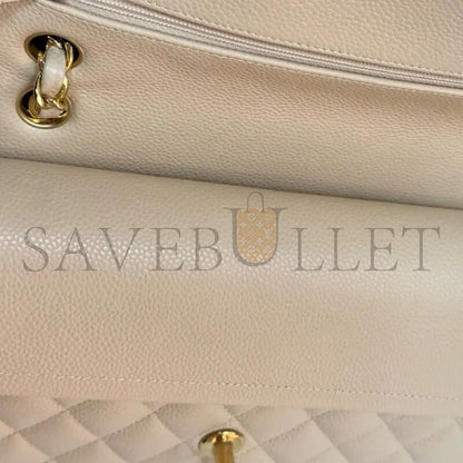 シャネル キャビア キルティング ミディアム ダブルフラップ 1507170 (25.5×15.5×6.5cm)