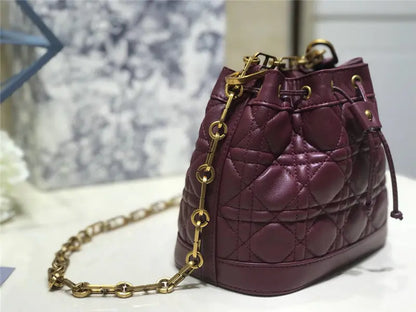 ミスディオール バケットバッグ 赤ワイン