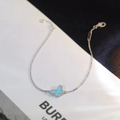 ヴァン クリーフ＆アーペル バタフライ ミントブルー ブレスレット