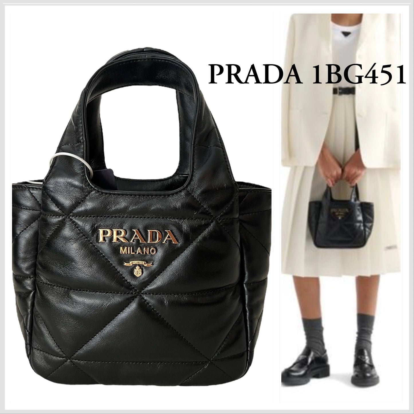 セール☆PRADA☆ ソフトナッパレザー ミニハンドバッグ1点入荷♪☆正規品☆