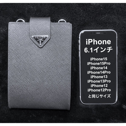 【プラダ】レザー スマホ ケース