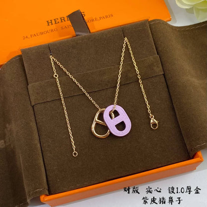 偽エルメスロゴネックレス