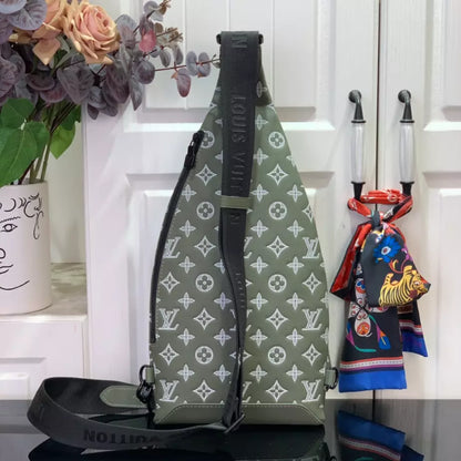 ルイ・ヴィトン デュオ スリングバッグ オリーブグリーン モノグラムシャドウ – LW152