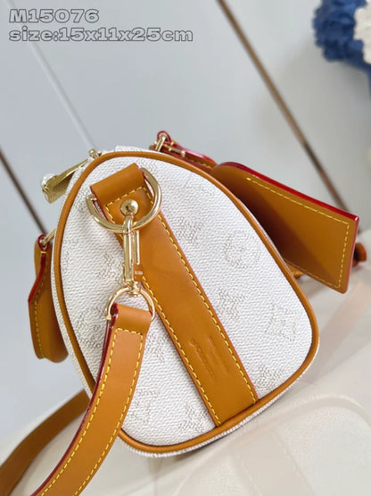 キーポル バンドリエール 25 ブラウン モノグラム ヘリテージ キャンバス M15076 – LW417