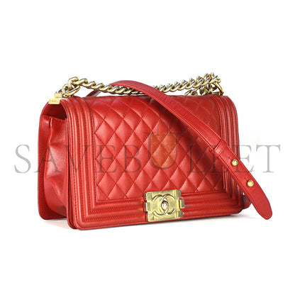 シャネル キルティング ラムスキン ミディアム ボーイバッグ A67086 (25*15*8cm)