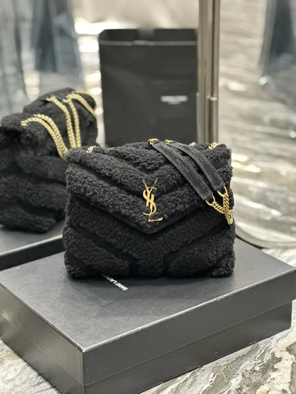 ルル スモールチェーンバッグ（キルティングYレザー）