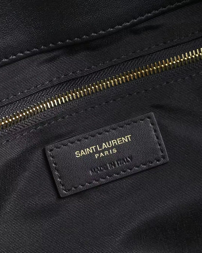 サンローラン ラムスキン キルティング マキシ イケア ショッピングトート ブラック