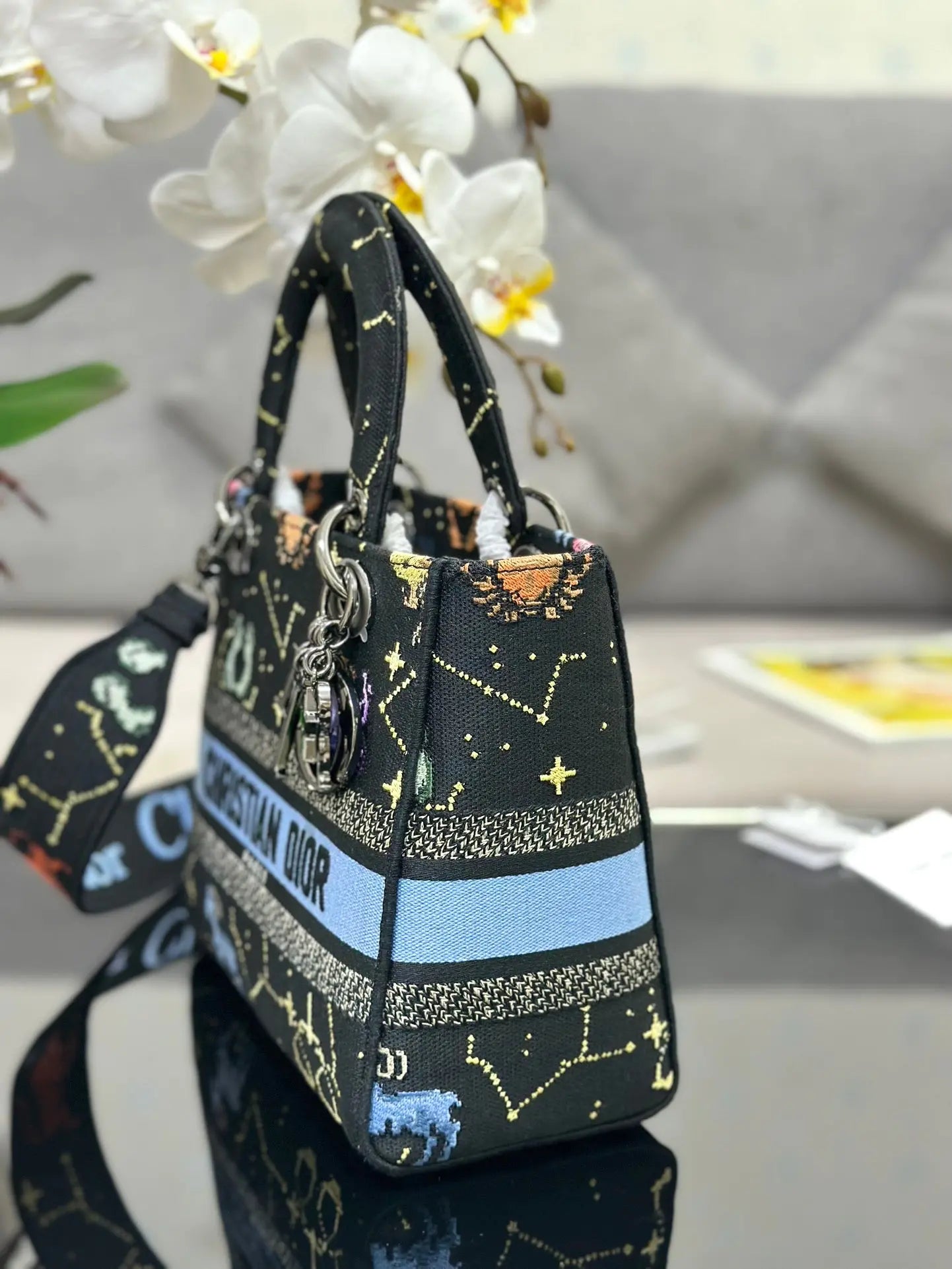 クリスチャン ディオール ミディアム レディ D ライト バッグ