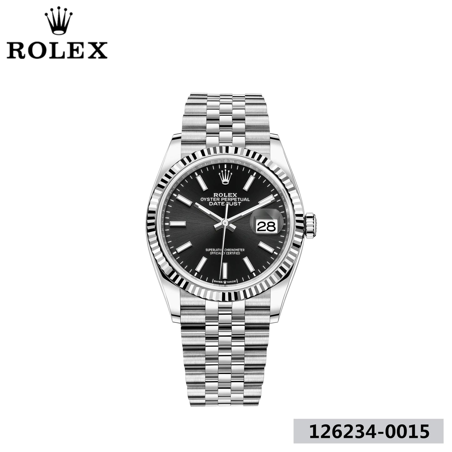 デイトジャスト 36 オイスター 36 mm オイスタースチール＆ホワイトゴールド