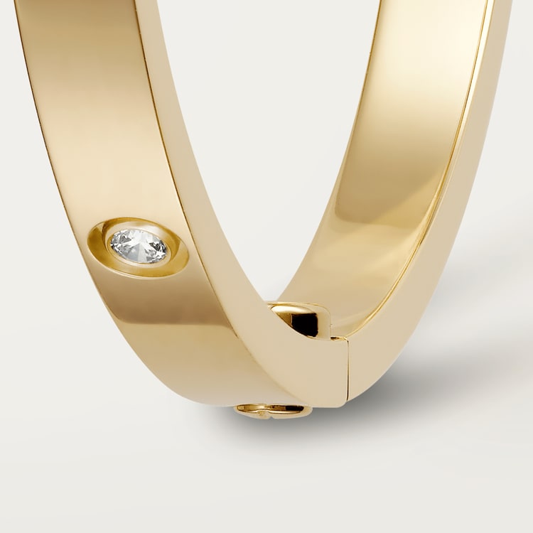 ラブブレスレット、スモールモデル、ダイヤモンド10個