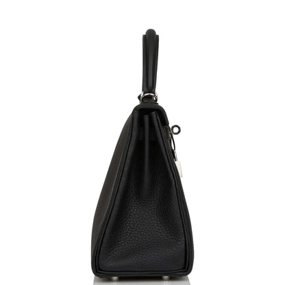 エルメス ケリー ルトゥール 25 ブラック トゴ パラジウム金具