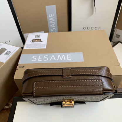 留め具付きGGミニバッグ