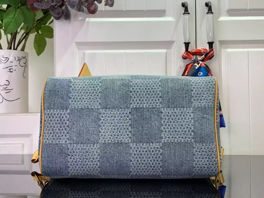 スピーディ 40 バンドリエール ブルー ダミエ デニム 3D N40701 – LW209