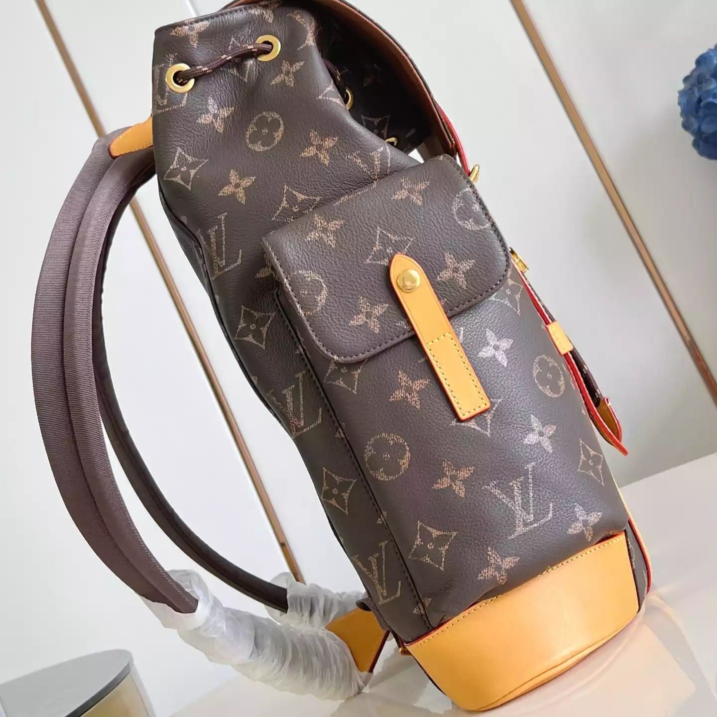 クリストファー MM バックパック ブラウン モノグラム カーフレザー M14038 – LW338