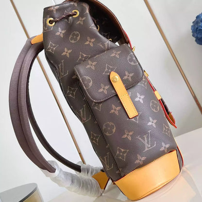 クリストファー MM バックパック ブラウン モノグラム カーフレザー M14038 – LW338