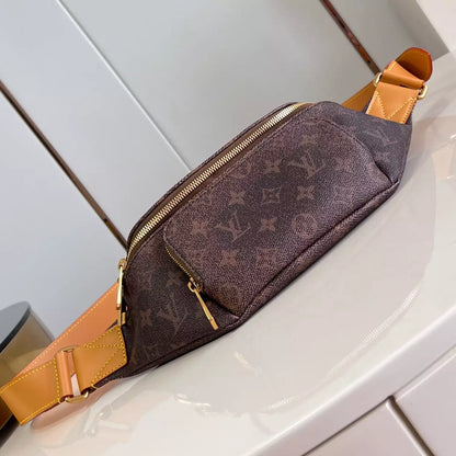 ラッシュ バムバッグ ブラウン モノグラム ダストキャンバス M11539 – LW223